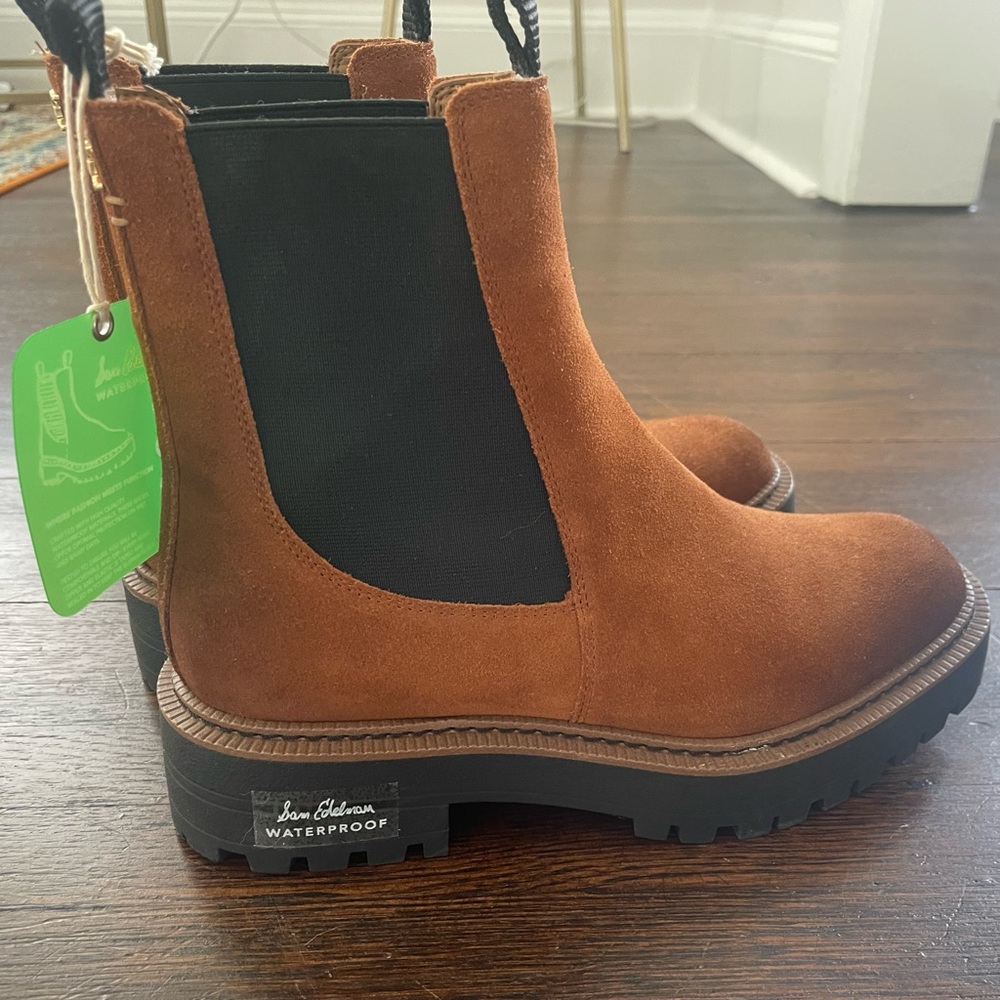 Sam Edelman waterproof suede boots size 7, size 37